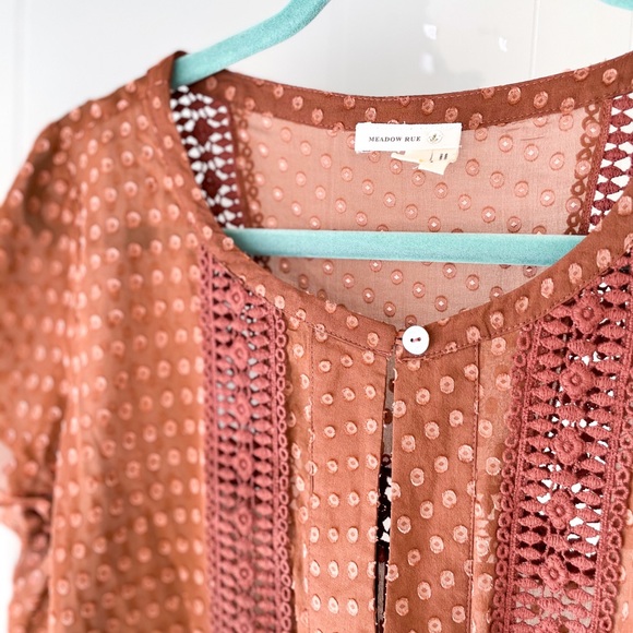 NEW! Anthropologie Swiss Dot Silk Blouse - Picture 4 of 8